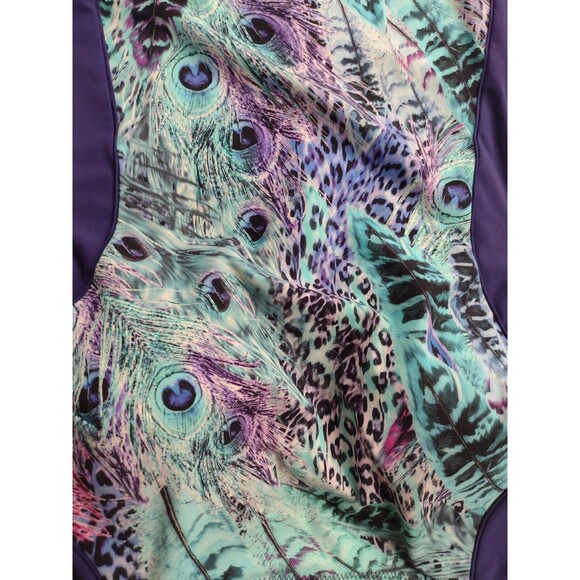 ANITA CARE Peacock Fever Albina Prosthetic One Piece Swimsuit US Size Medium - Picture 2 of 12